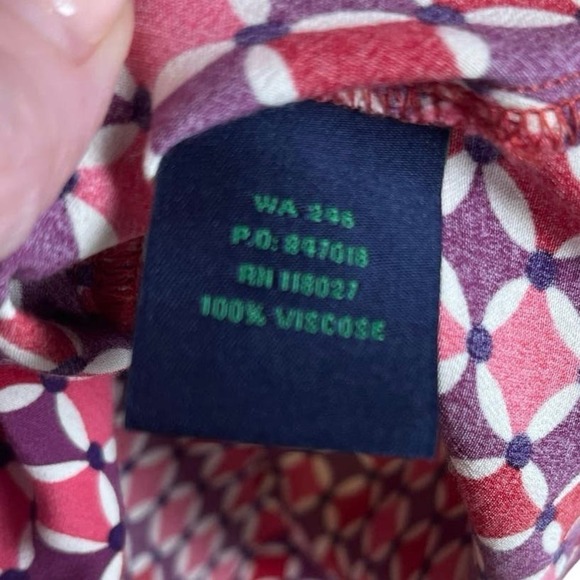 Boden Dress, Multicolored, Long Sleeve, 100% Viscose, Size 14 - Picture 3 of 5